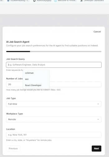 Set your filters and preferences